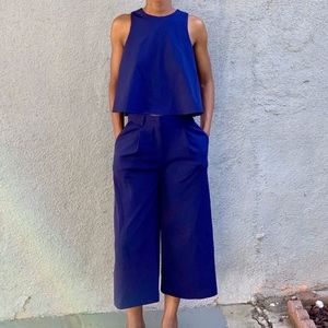 ASOS Blue Long Culotte Pants